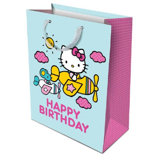 Hello Kitty Planes Happy Birthday Gift Bag
