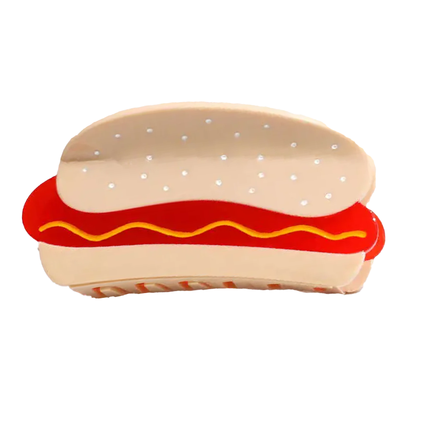 Large Hot Dog Hair Claw Clip