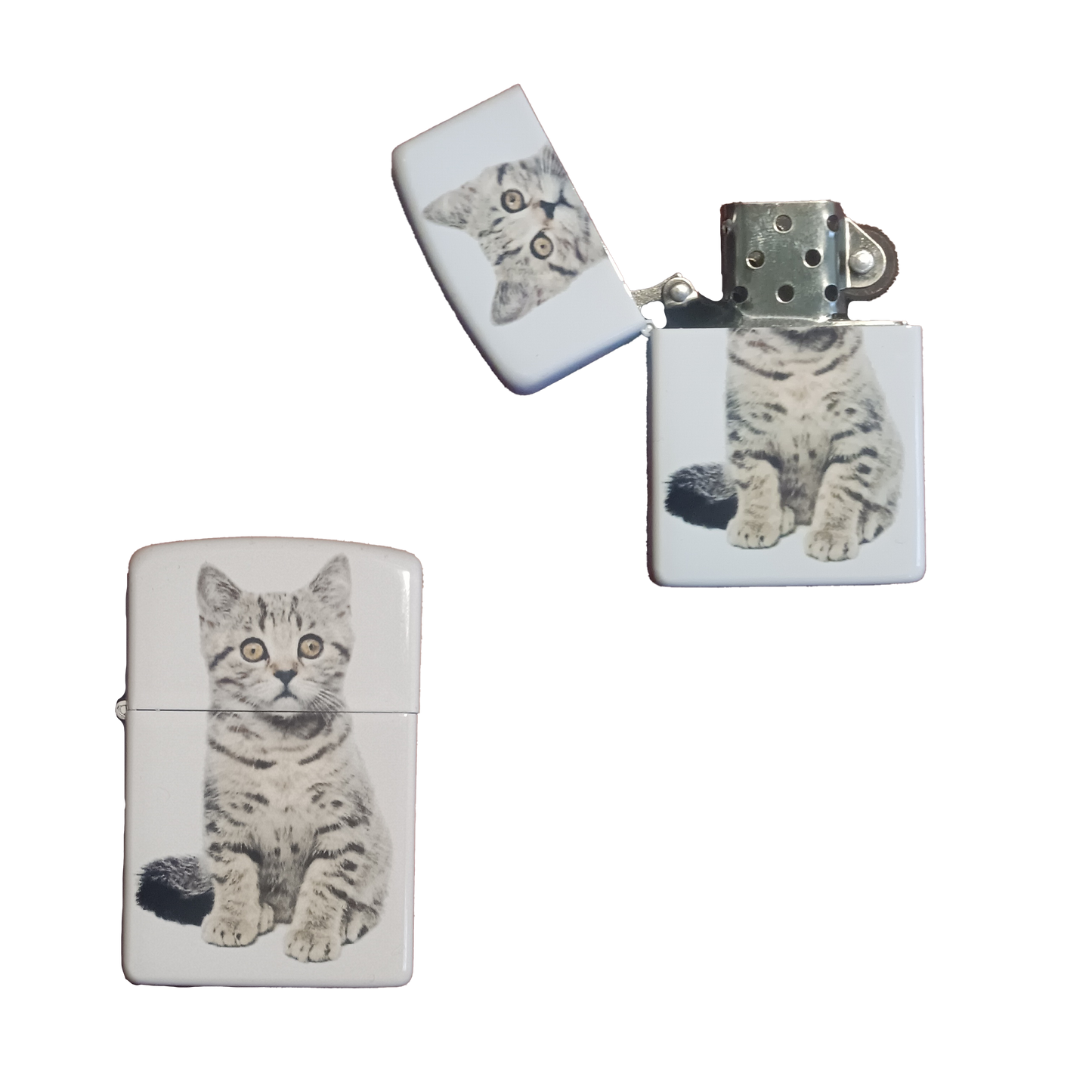 Confused Kitty Flip Lighter