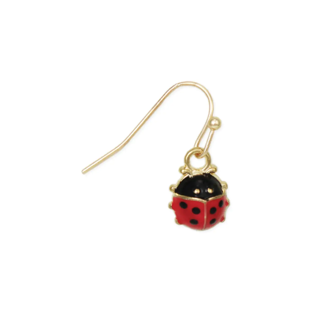 Make a Wish Ladybug Dangle Earrings