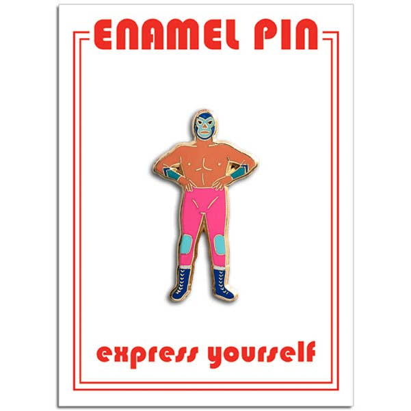 Luchador Enamel Pin