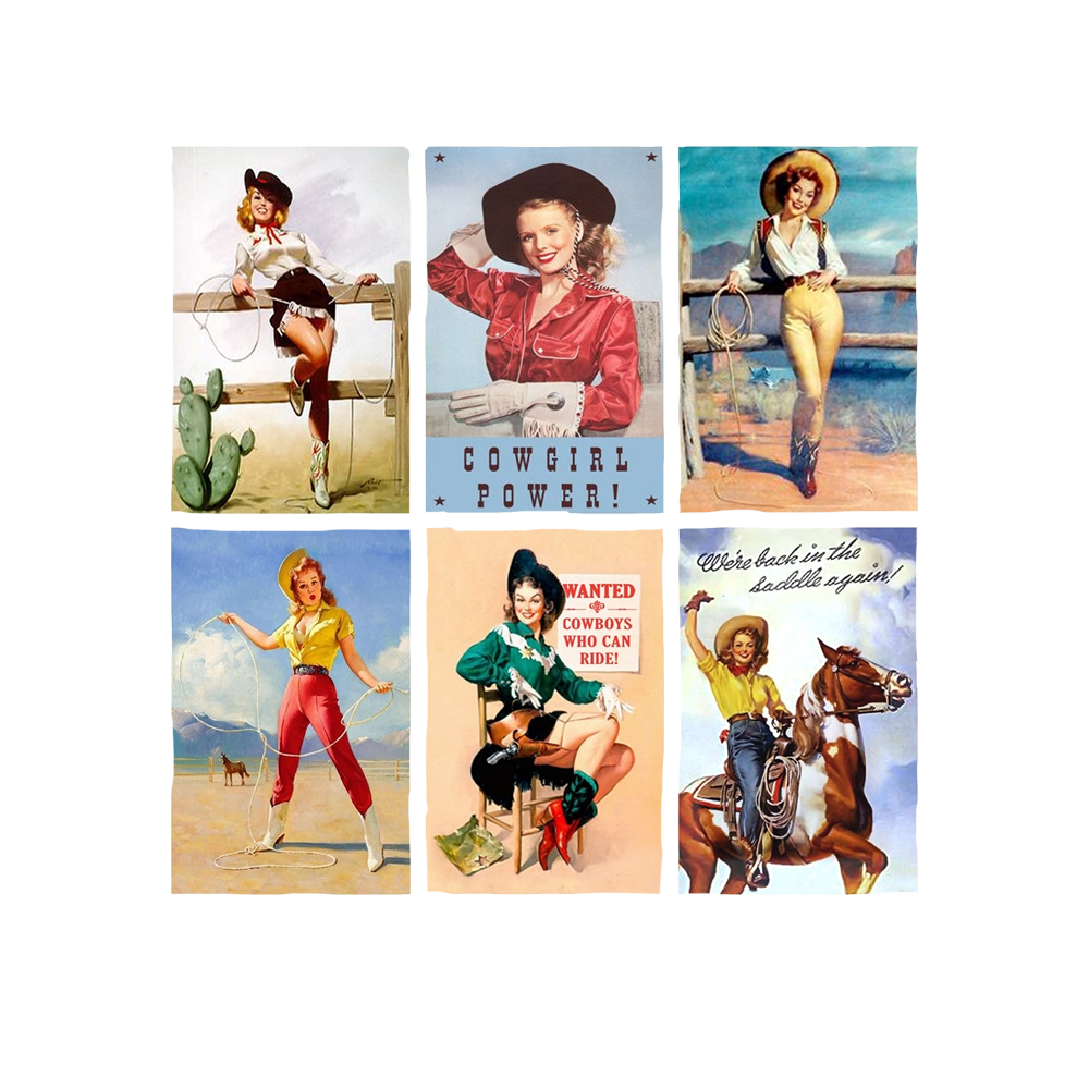 Vintage Cowgirls Mini Matchbox