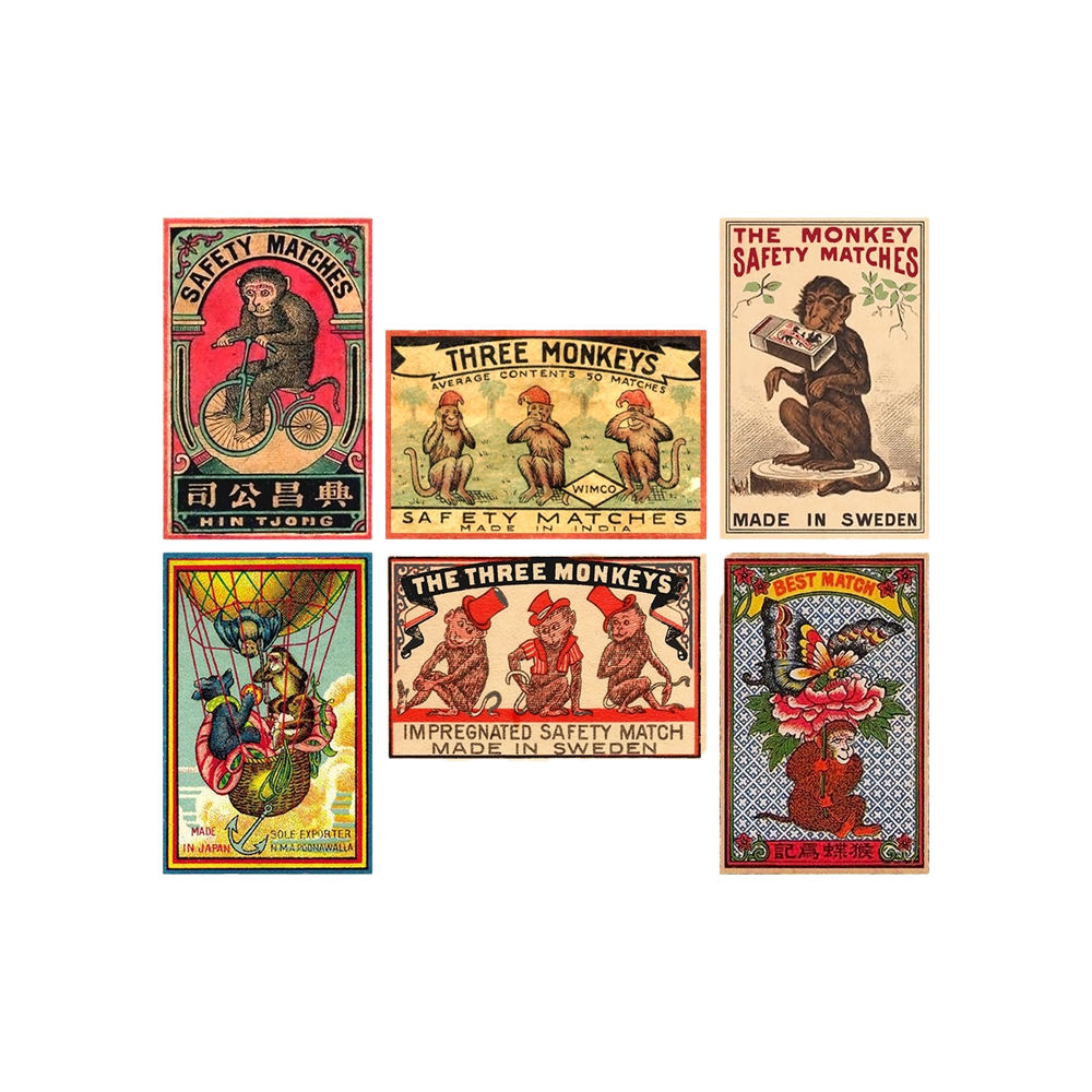 Monkeys Mini Matchbox