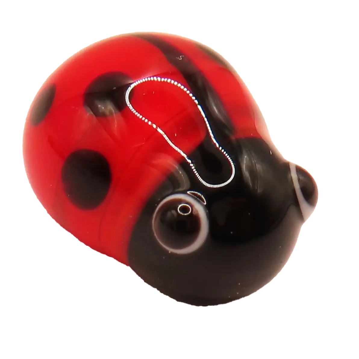 Glass Lady Bug Figurine