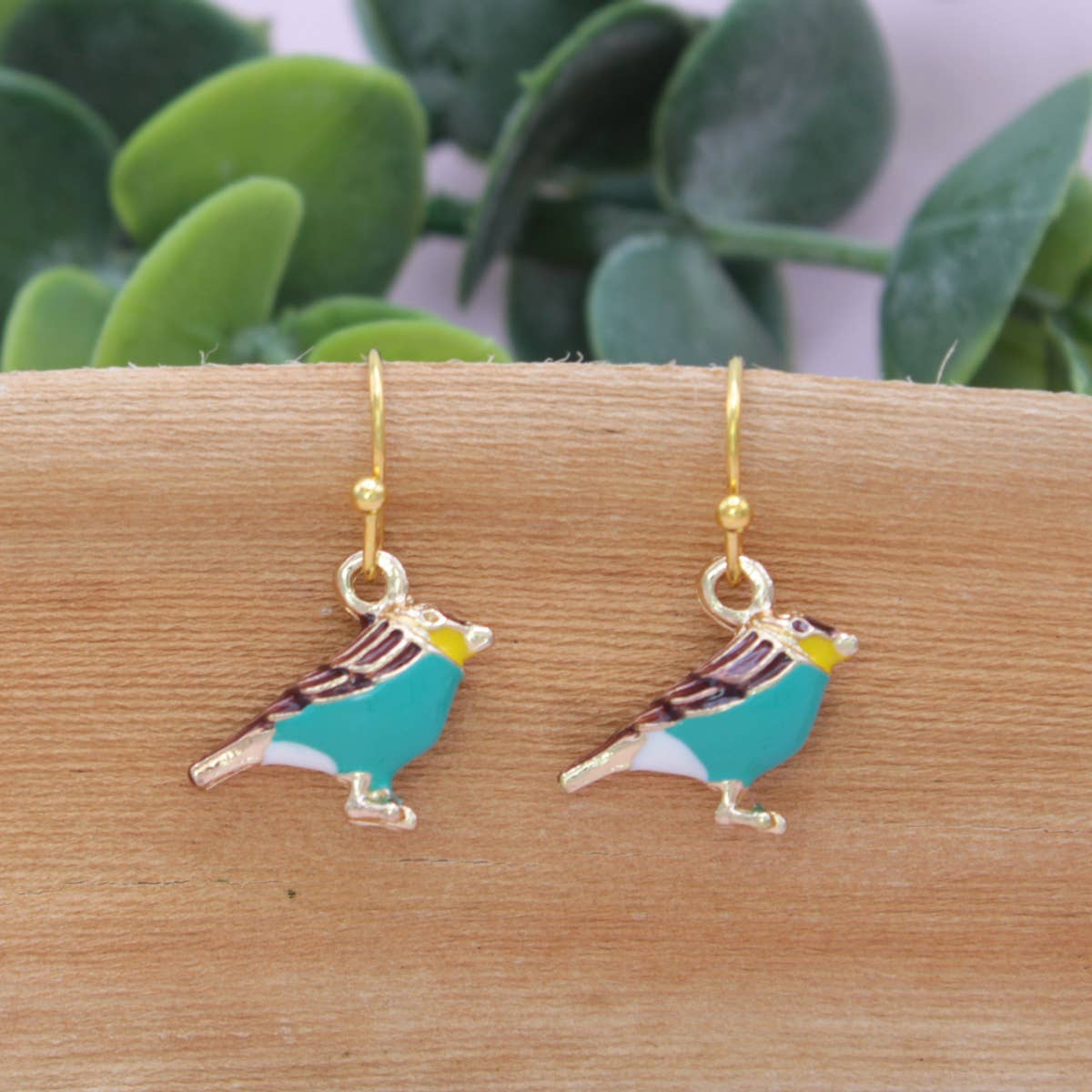Morning Bird Colorful Bird Dangle Earrings