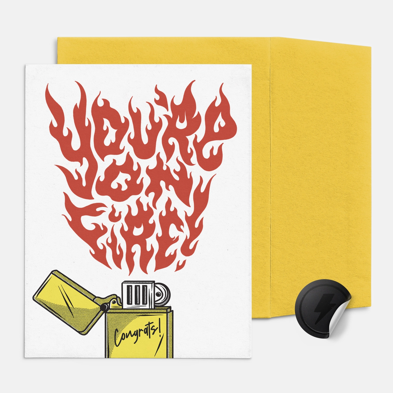 You're on Fire! Congratulations Card