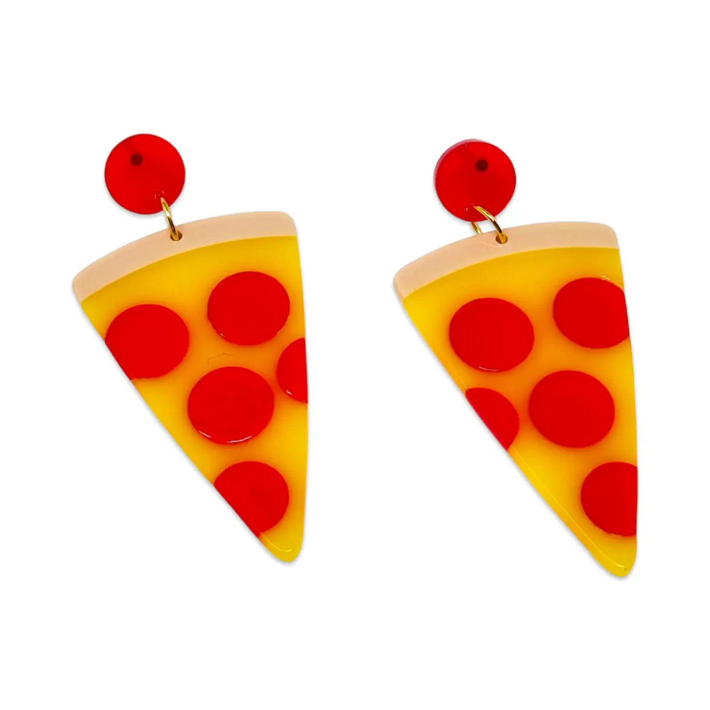 Pizza Party Acetate Dangle Earrings