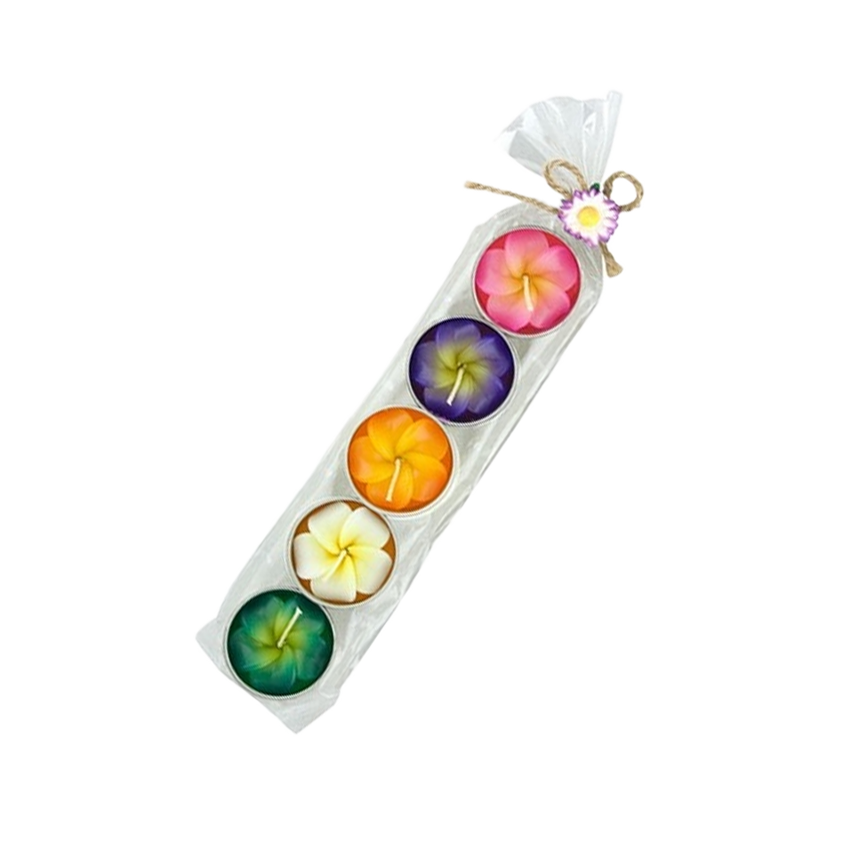 Plumeria Tea Light Set