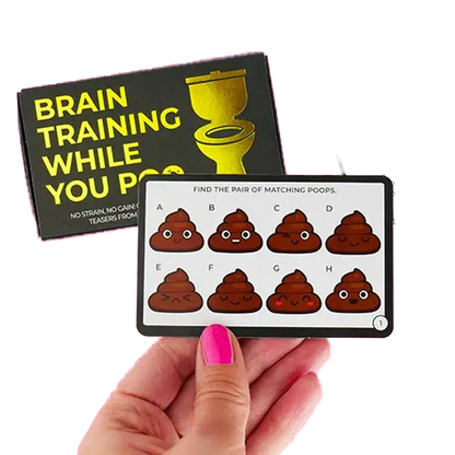 Brain Training While You Poop Flash Cards