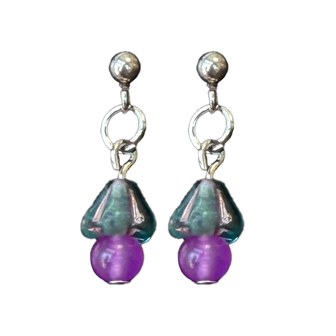 Mini Mushroom Dangle Earrings