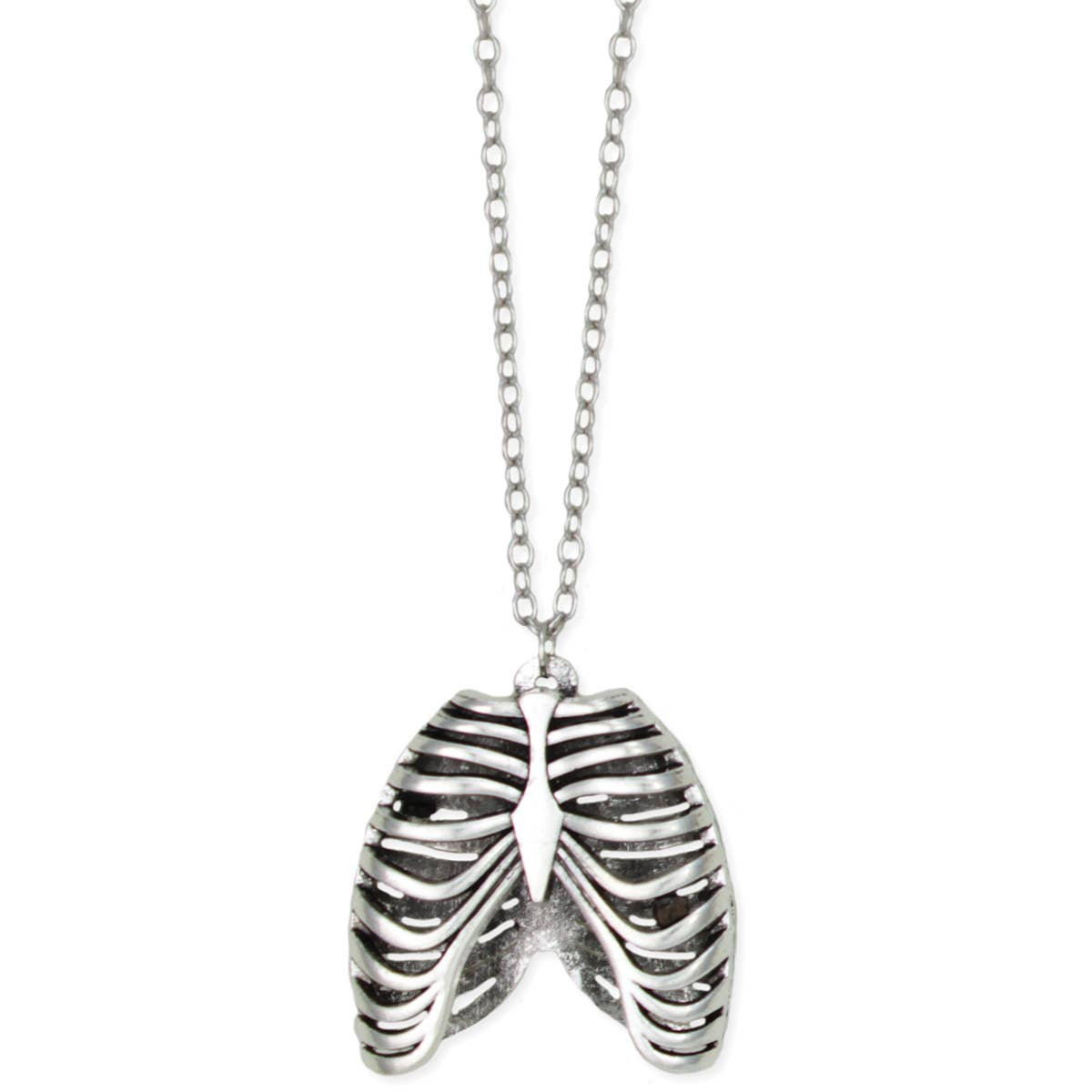 Silver Ribcage Necklace