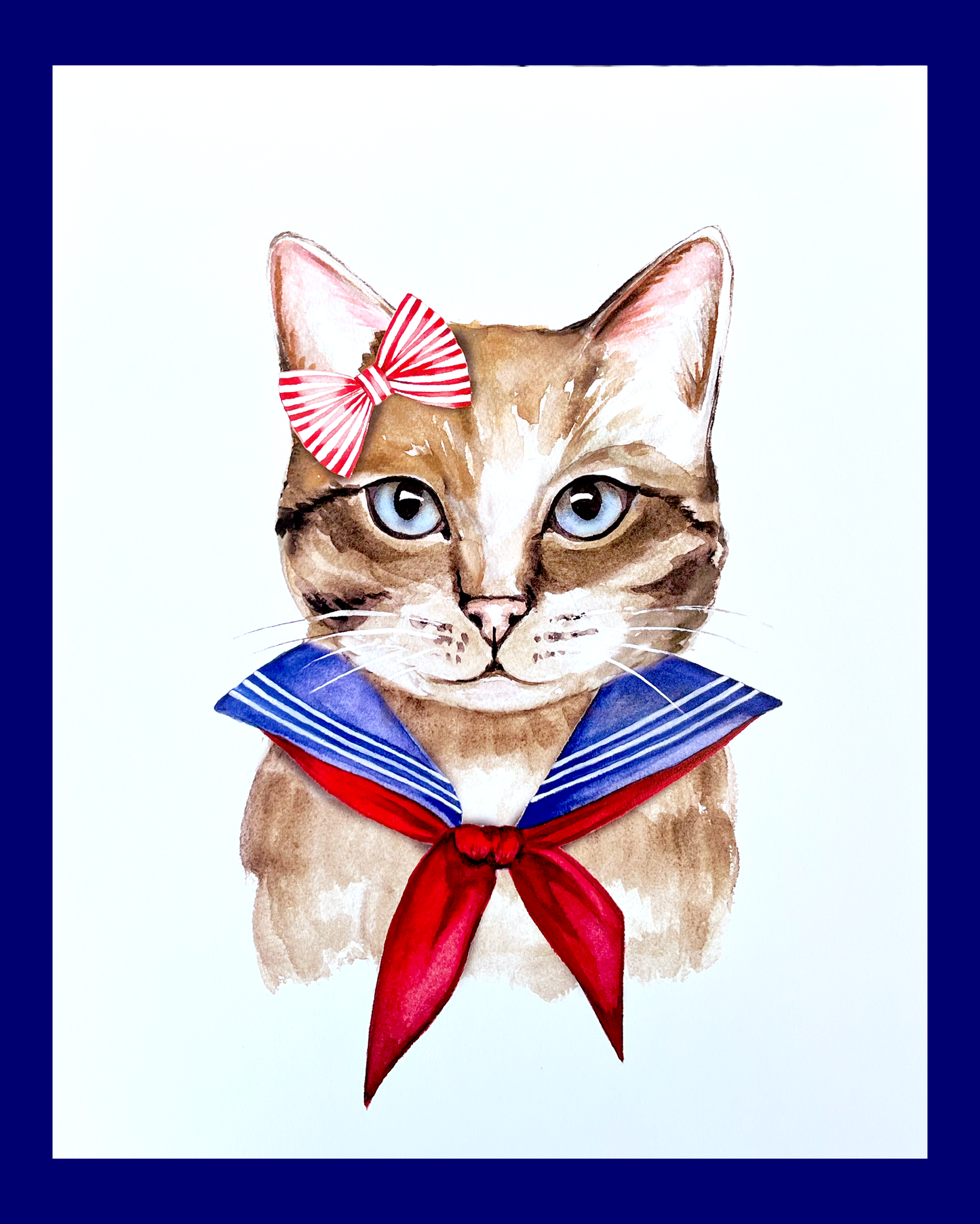 Nautical Cat Art Print