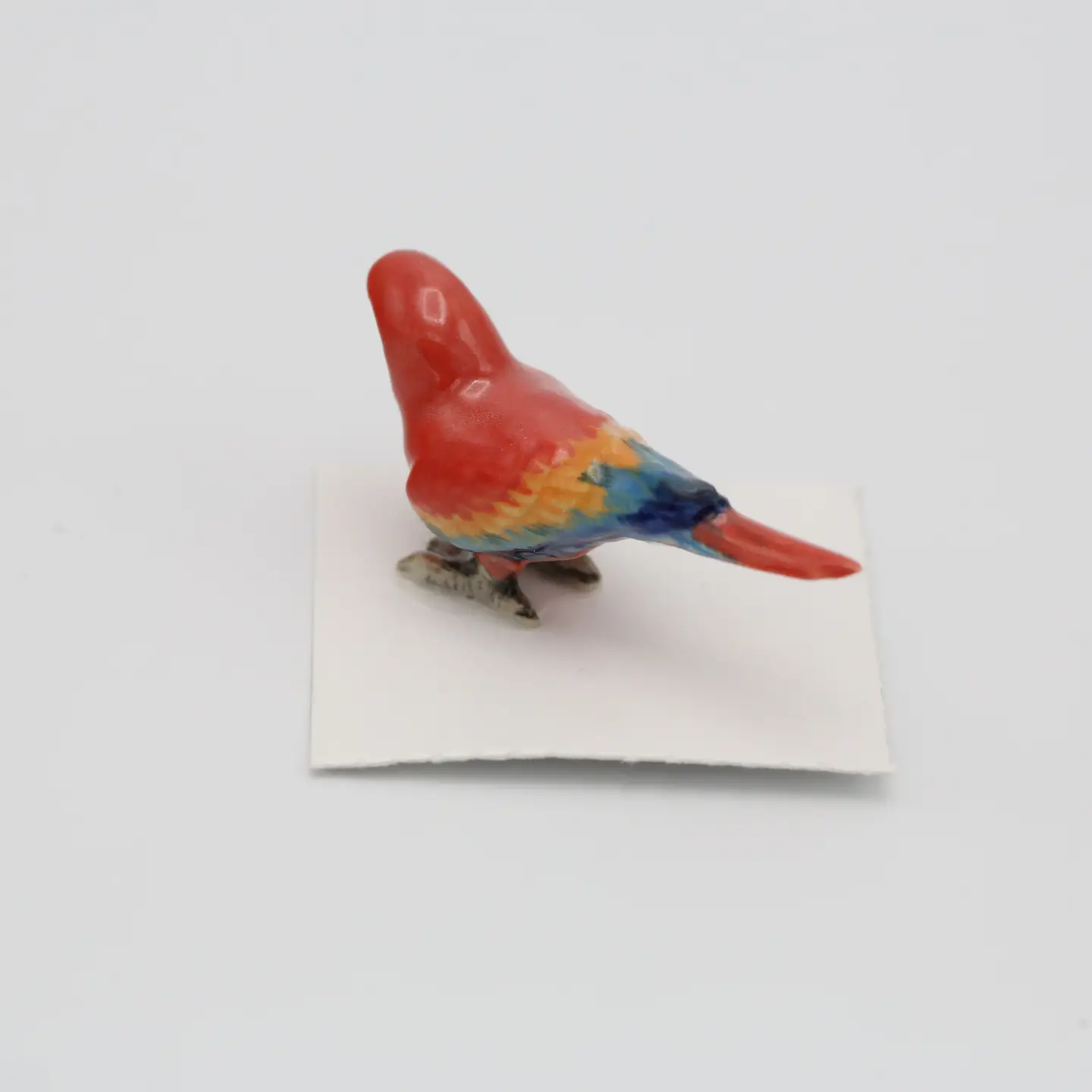 "Scarlet" Macaw Porcelain Miniature