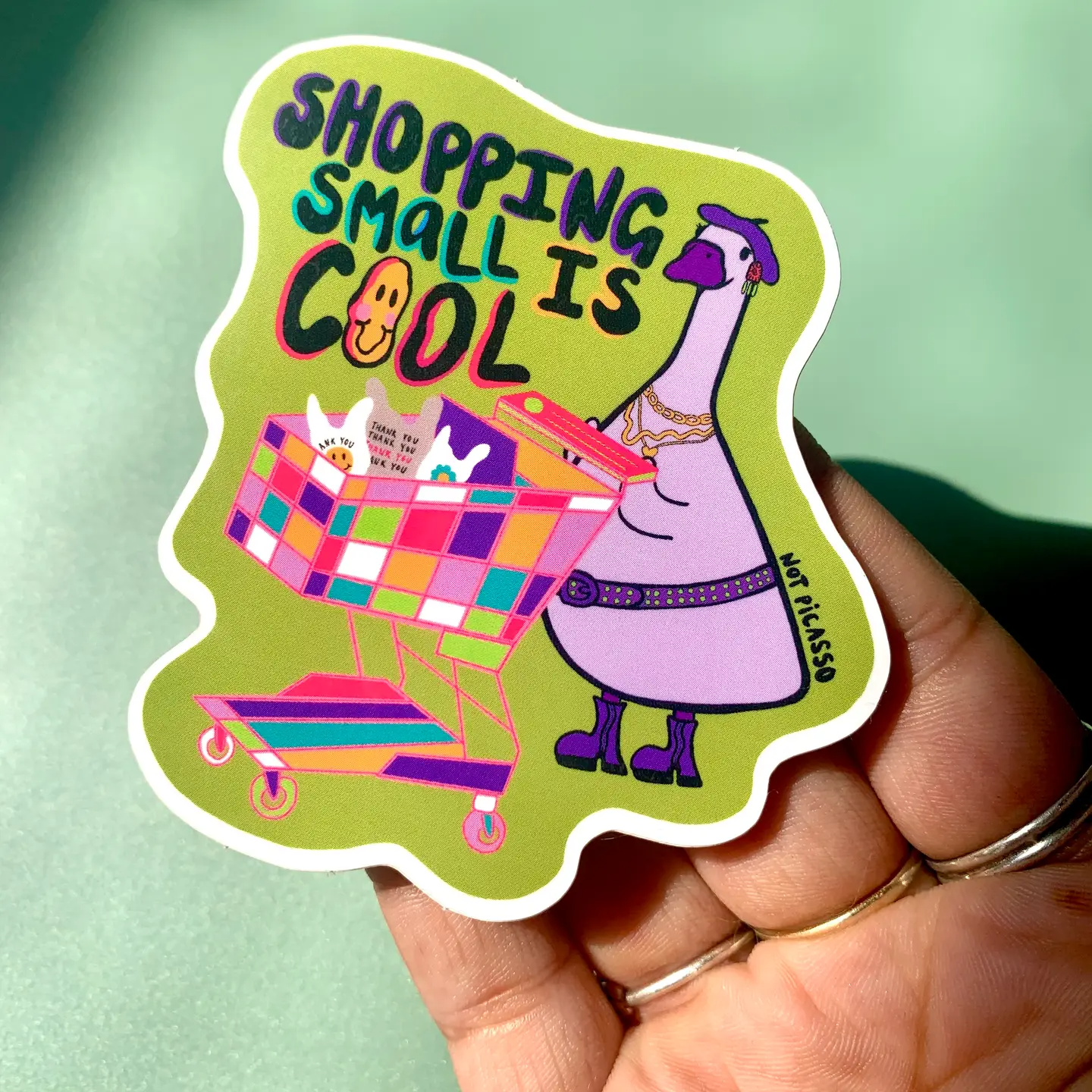 Shopping Small is Cool Sticker