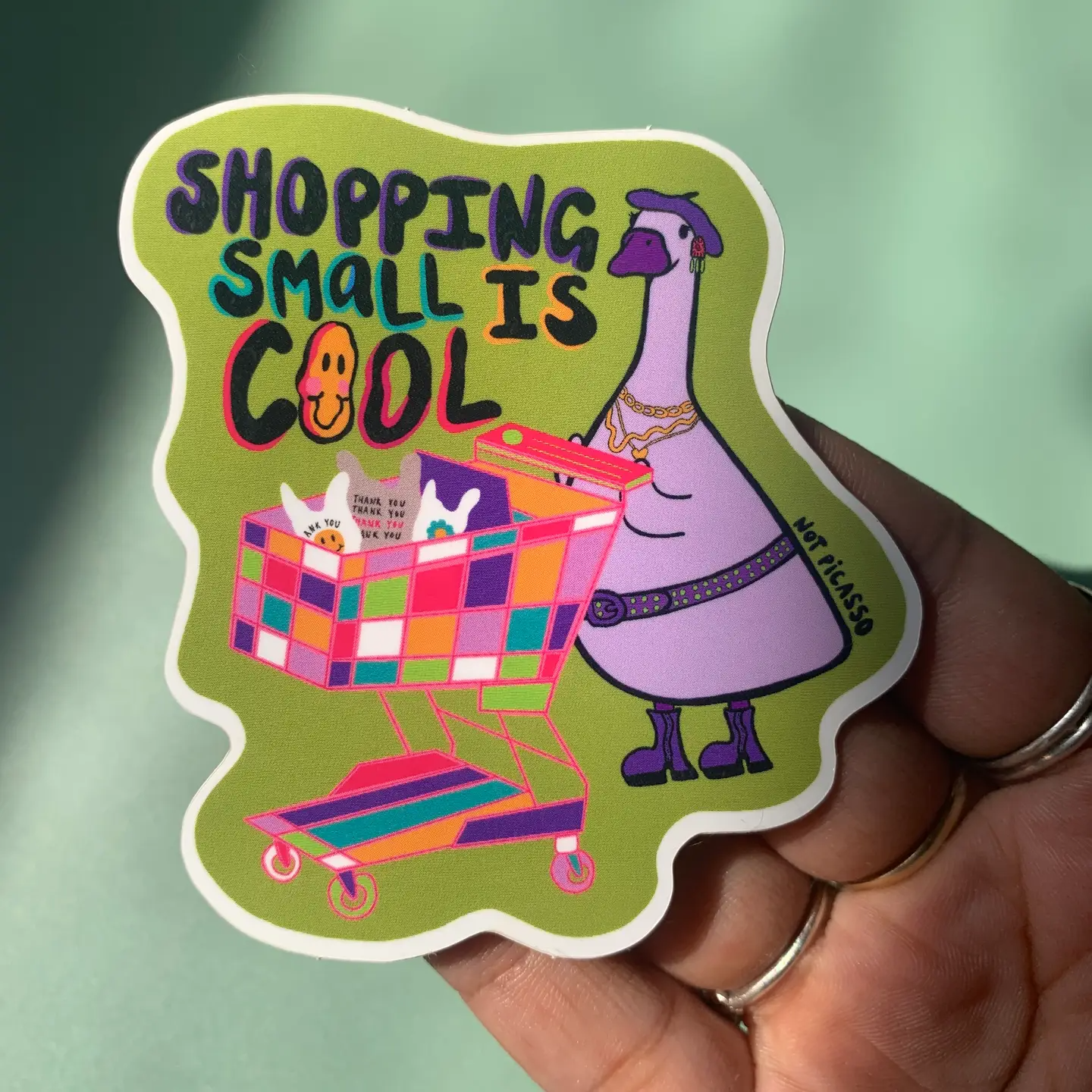 Shopping Small is Cool Sticker