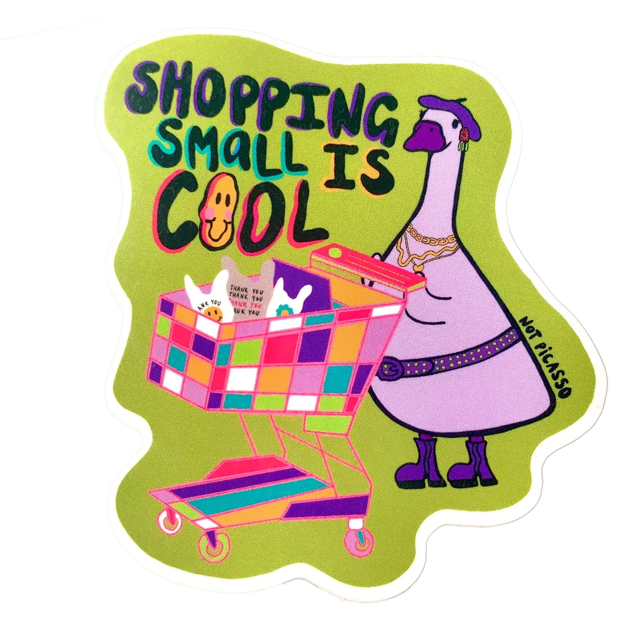 Shopping Small is Cool Sticker