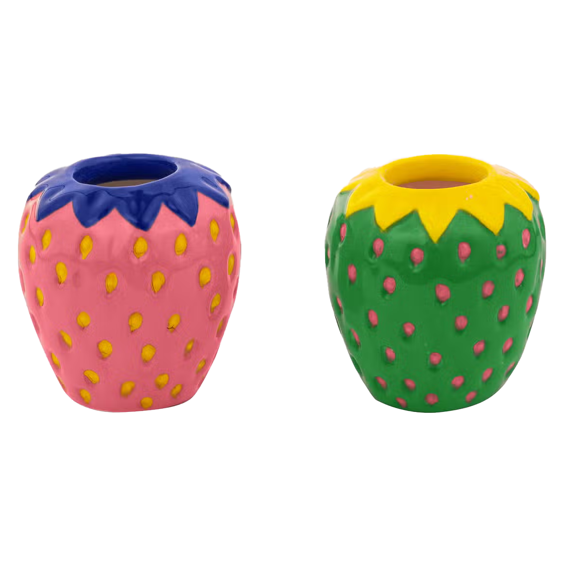Funky Strawberries Candle Holders (Set of 2)