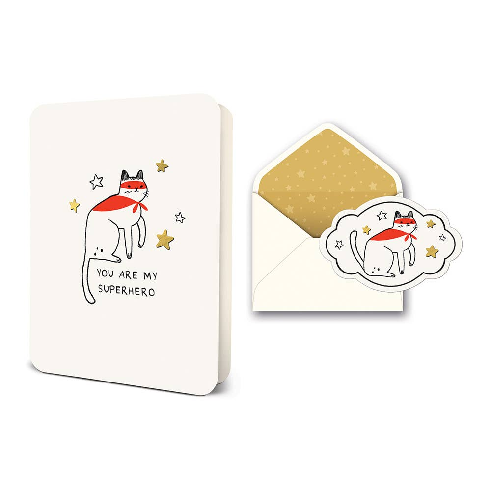 You Are My Superhero Deluxe Greeting Card