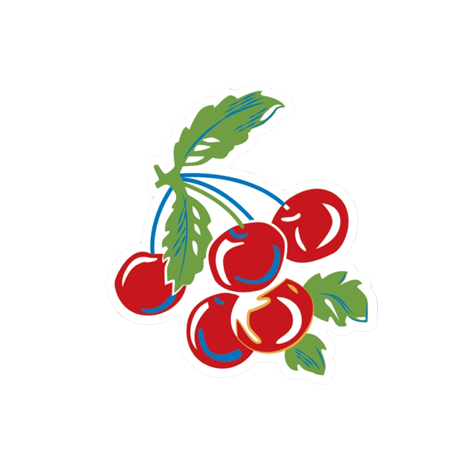 Sweet Cherries Retro Sticker