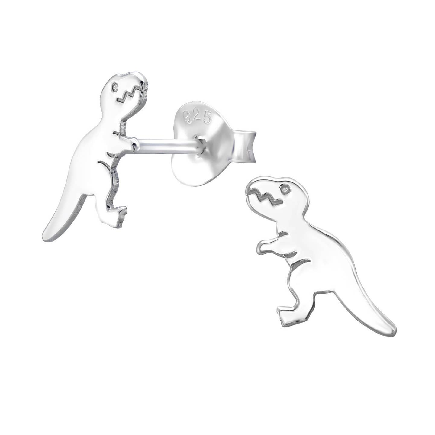 T-Rex Sterling Silver Post Earrings