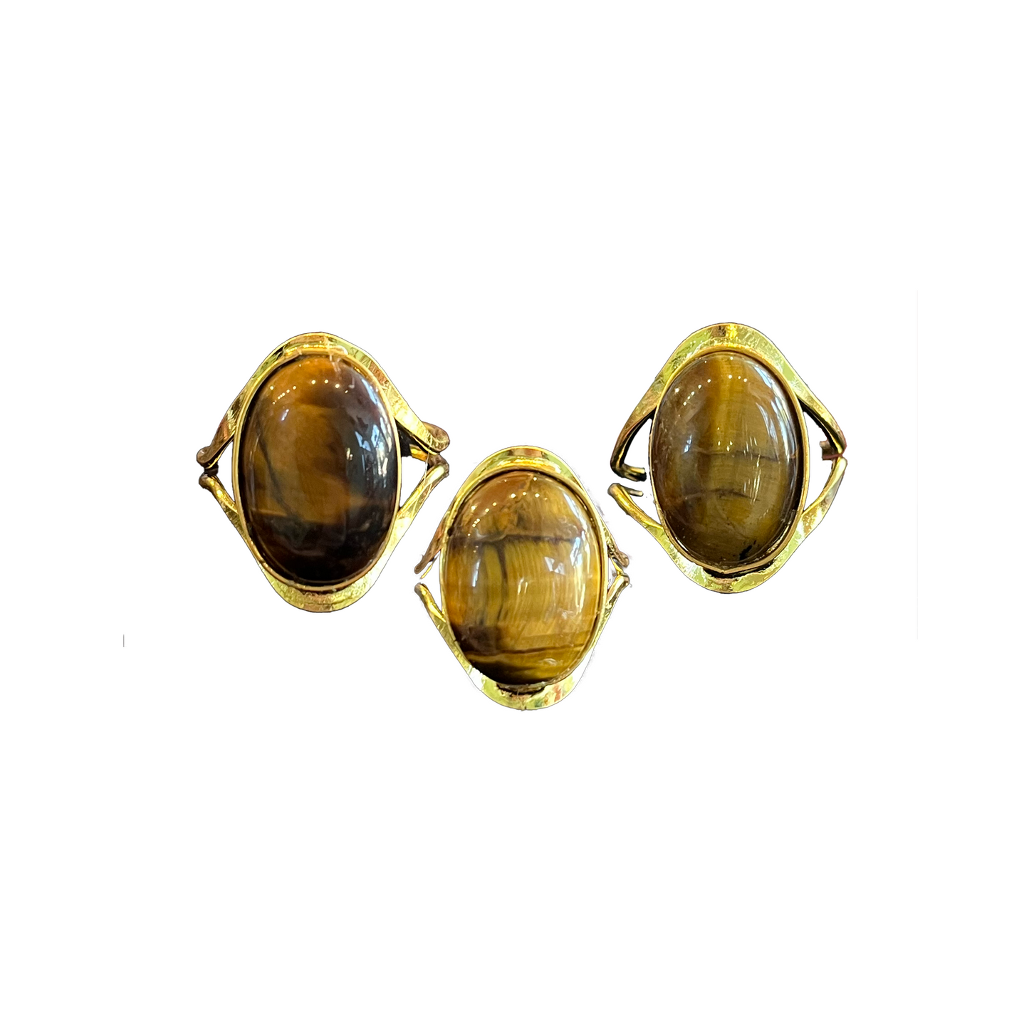 Tiger's Eye Modern Gold Dipped Ring