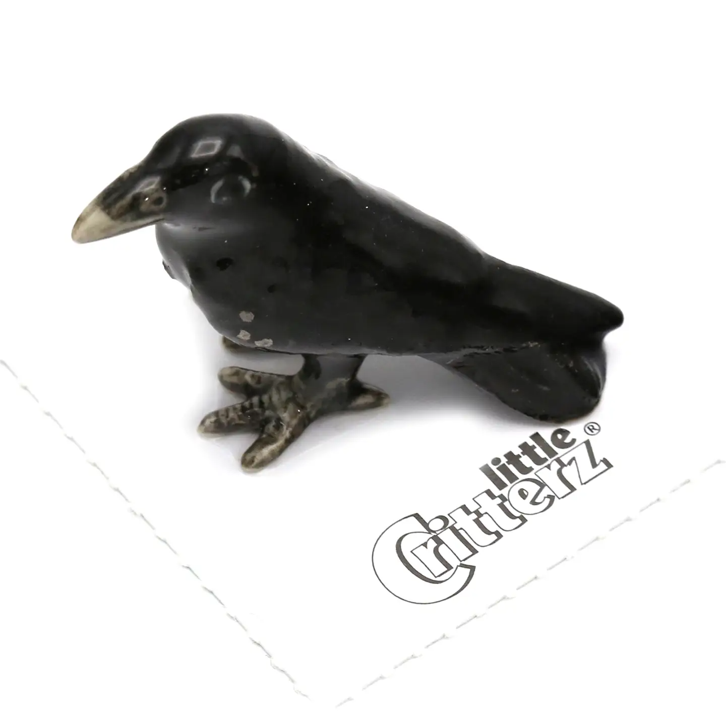 "Trickster" Raven Porcelain Miniature