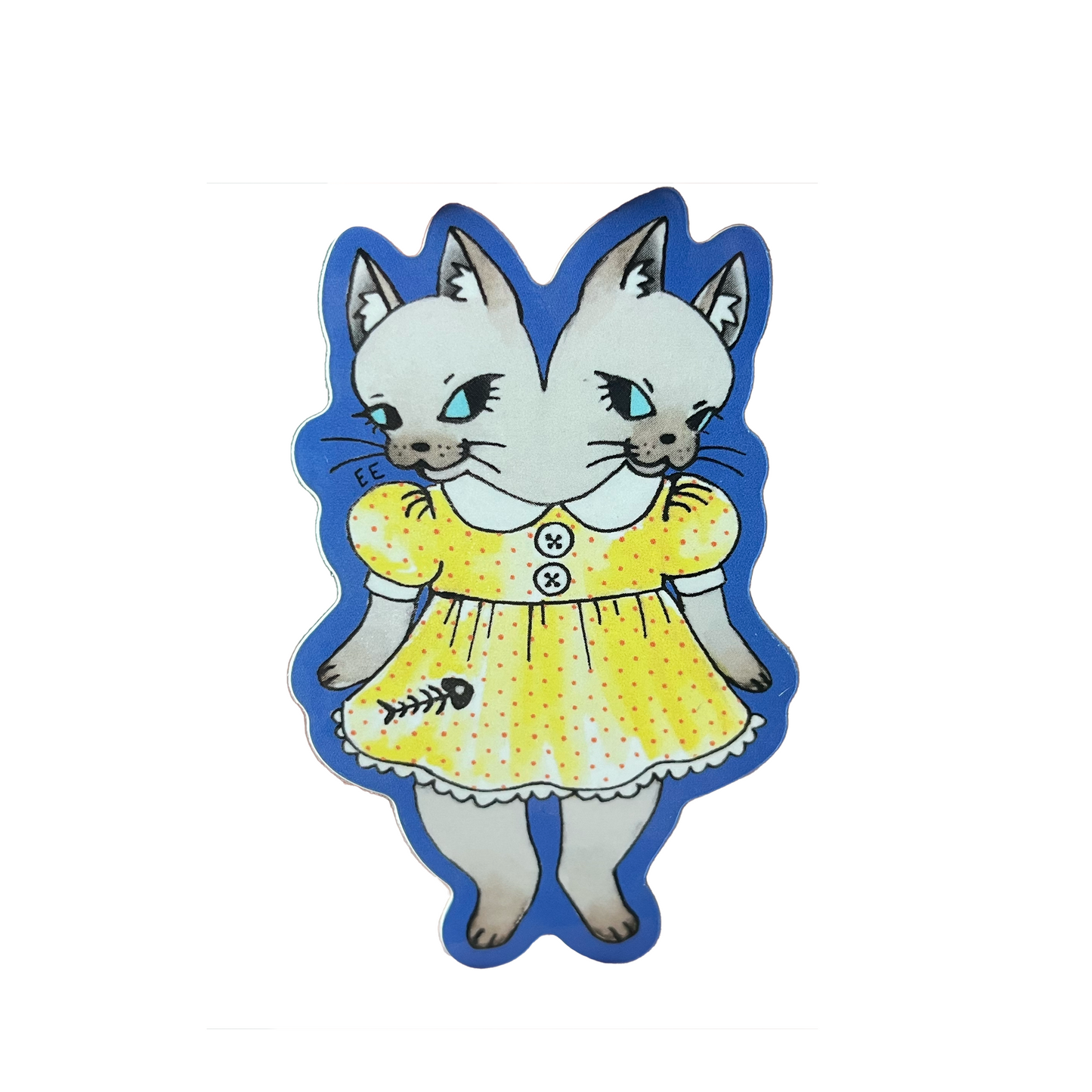 Twin Kitties Sticker