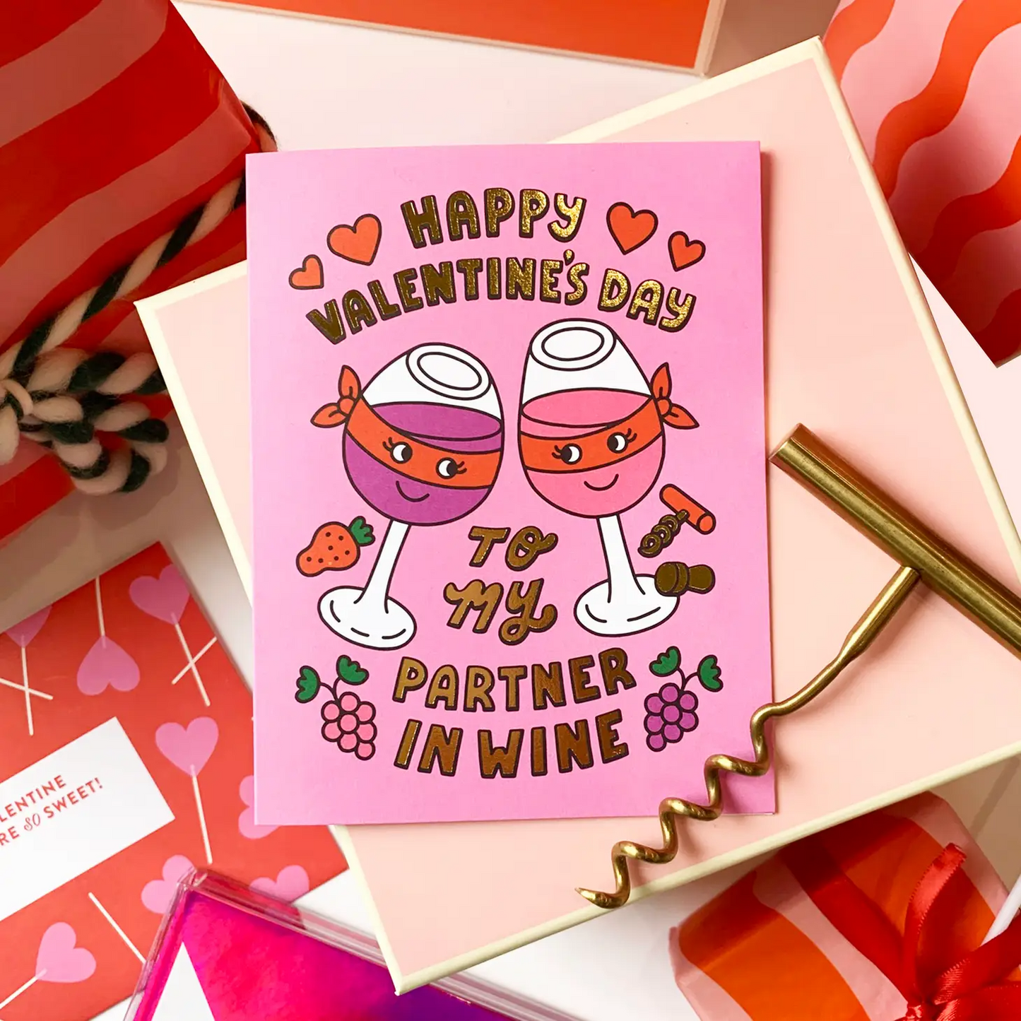 Partner in Wine Valentine's Day Card