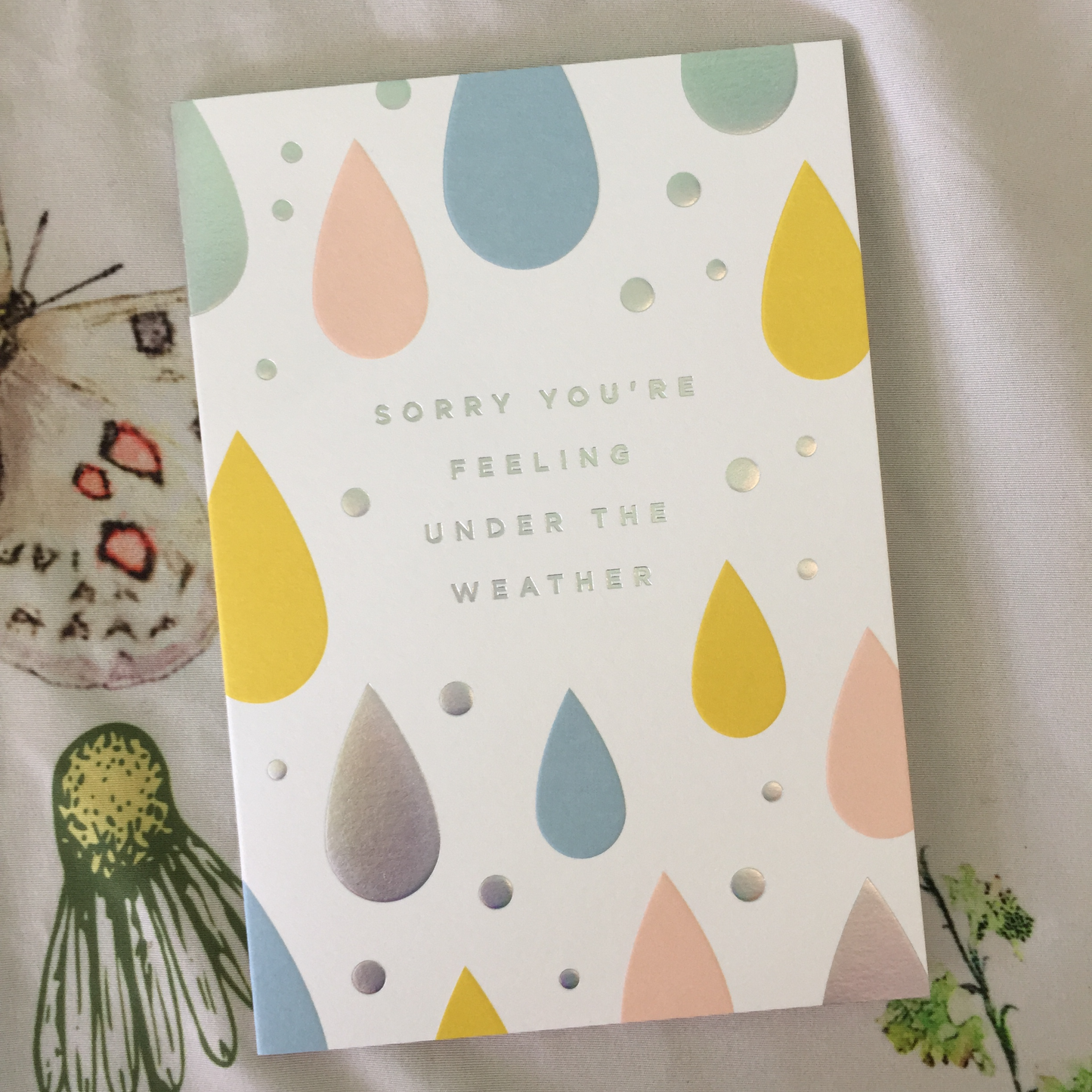 sorry you're feeling under the weather get well soon card