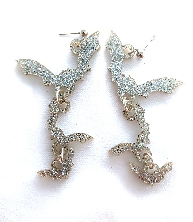 Flying Bats Dangle Earrings