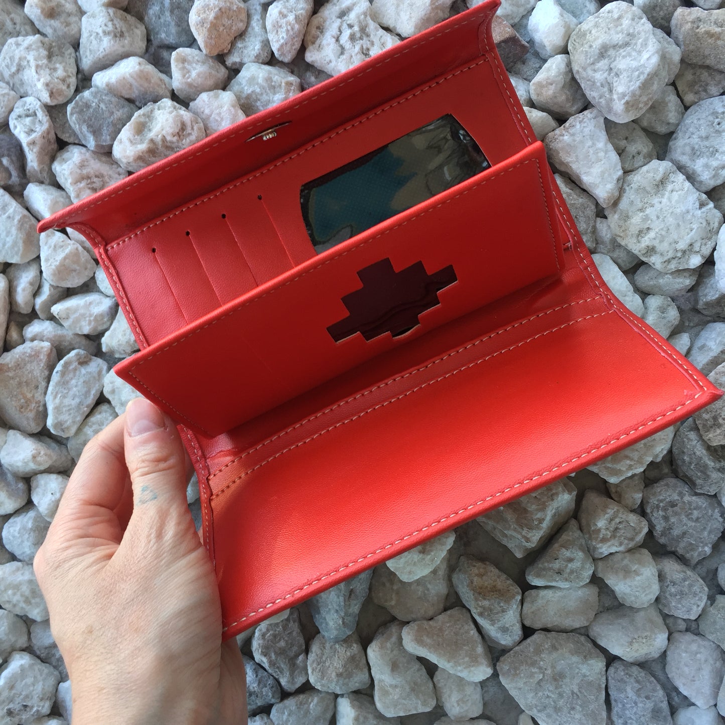 Serape and Leather Wallet