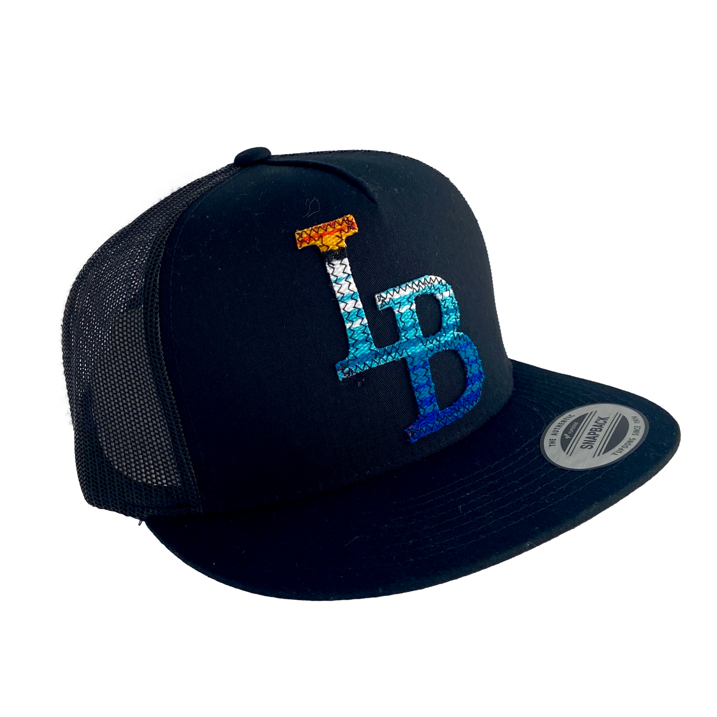 serape Long Beach flat brim snapback hat by K. Calor