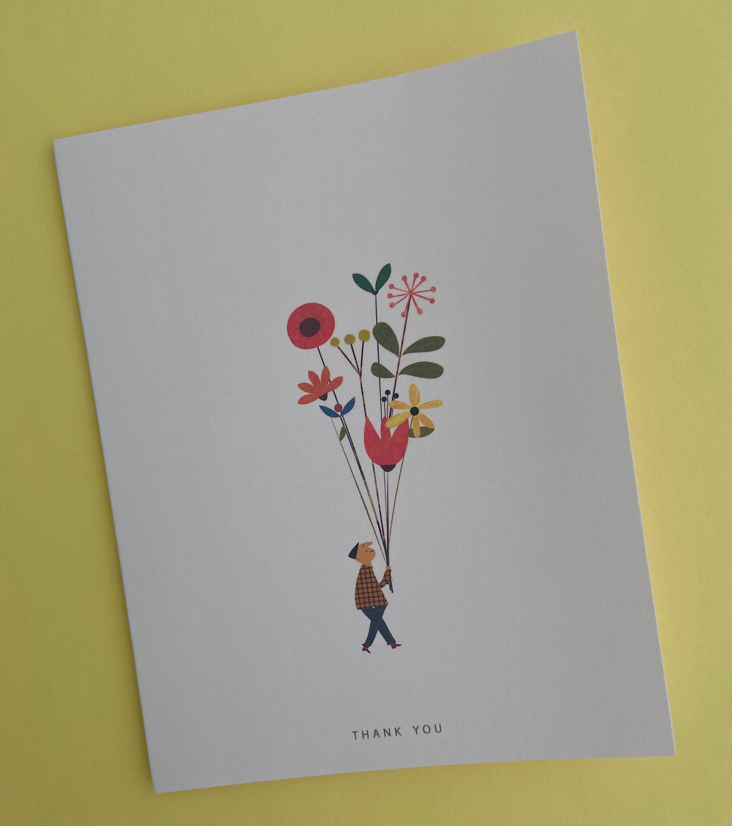 bouquet of flowers thank you card