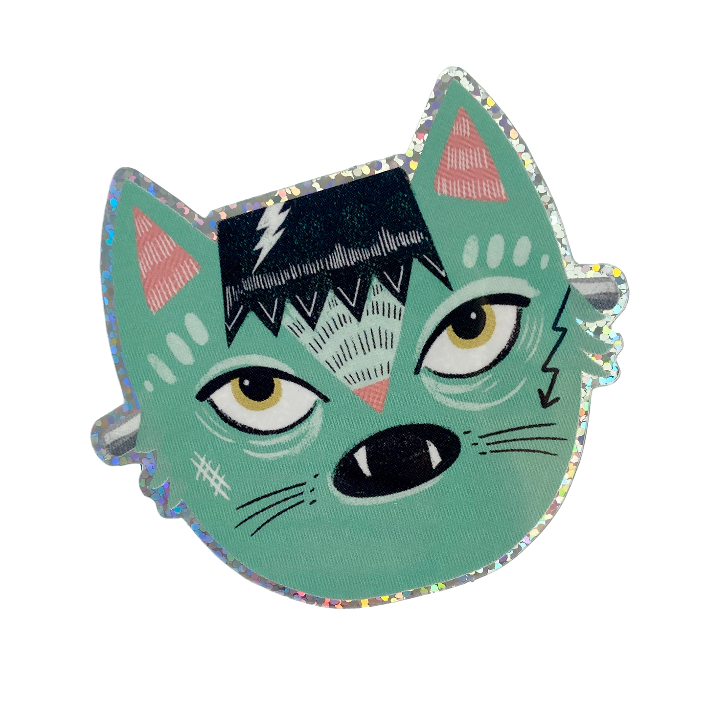 holographic frankenkitty sticker by Dirty Lola
