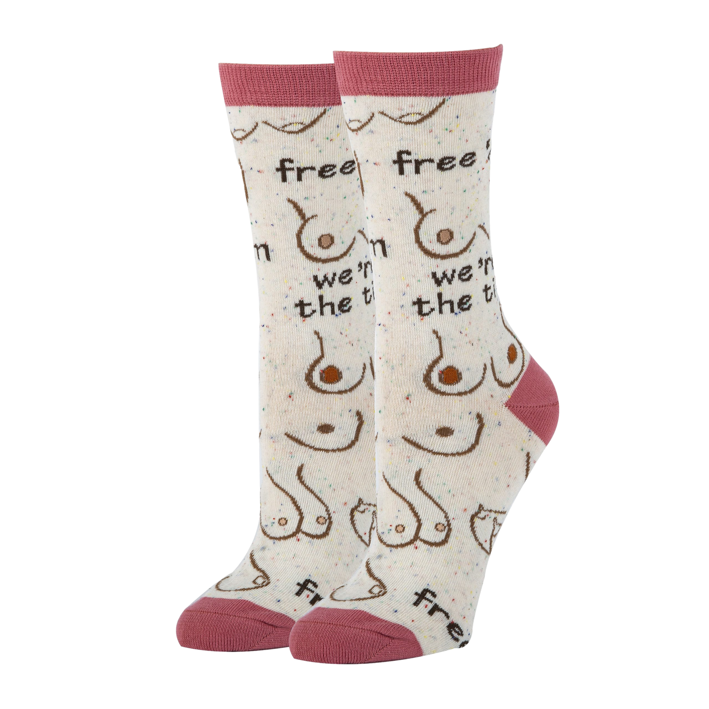 free em, we're the tits boob socks