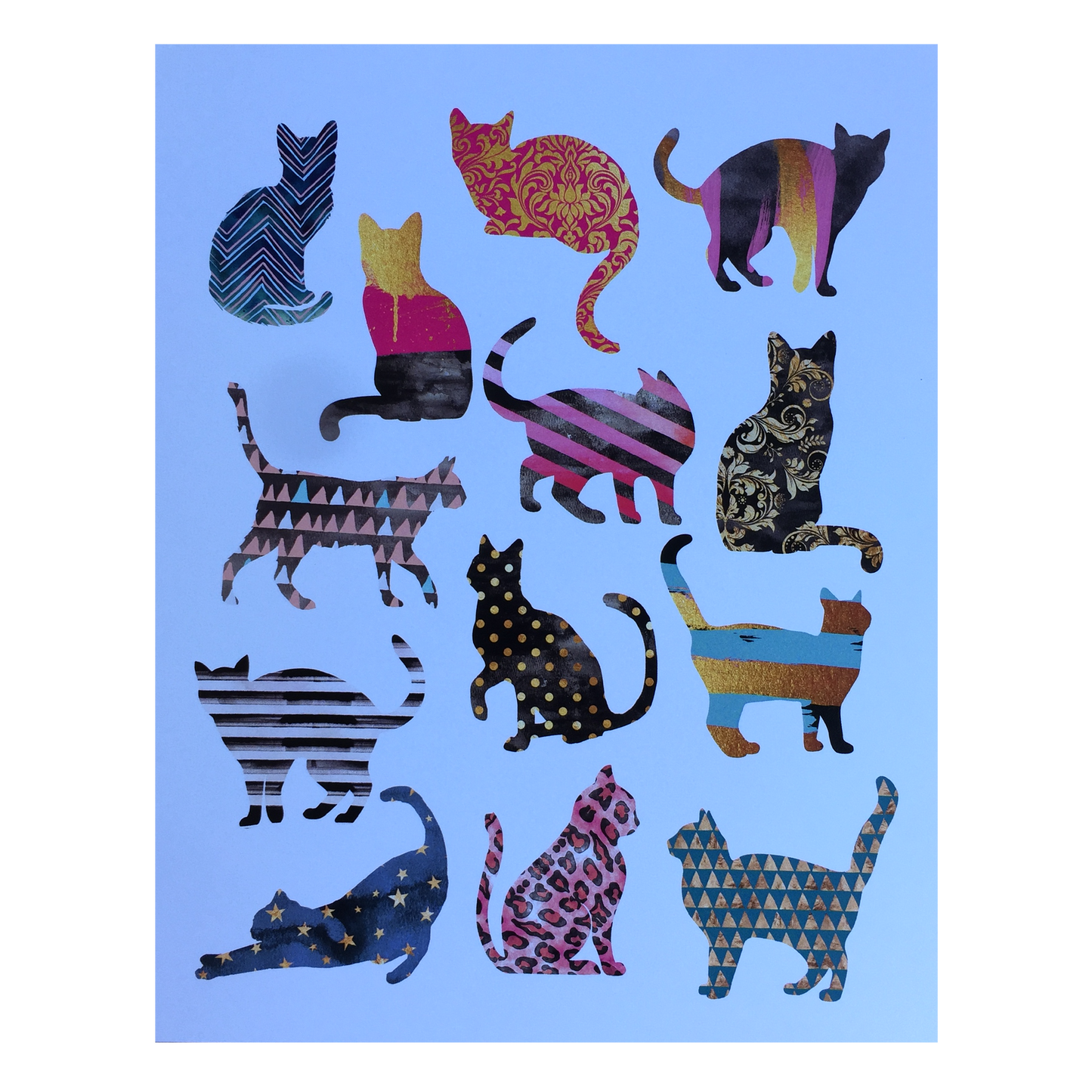 Cat Silhouettes Print