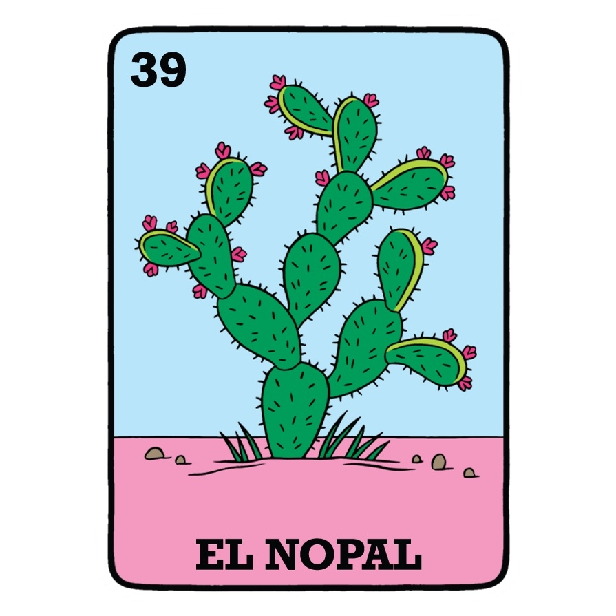 39 El Nopal loteria sticker