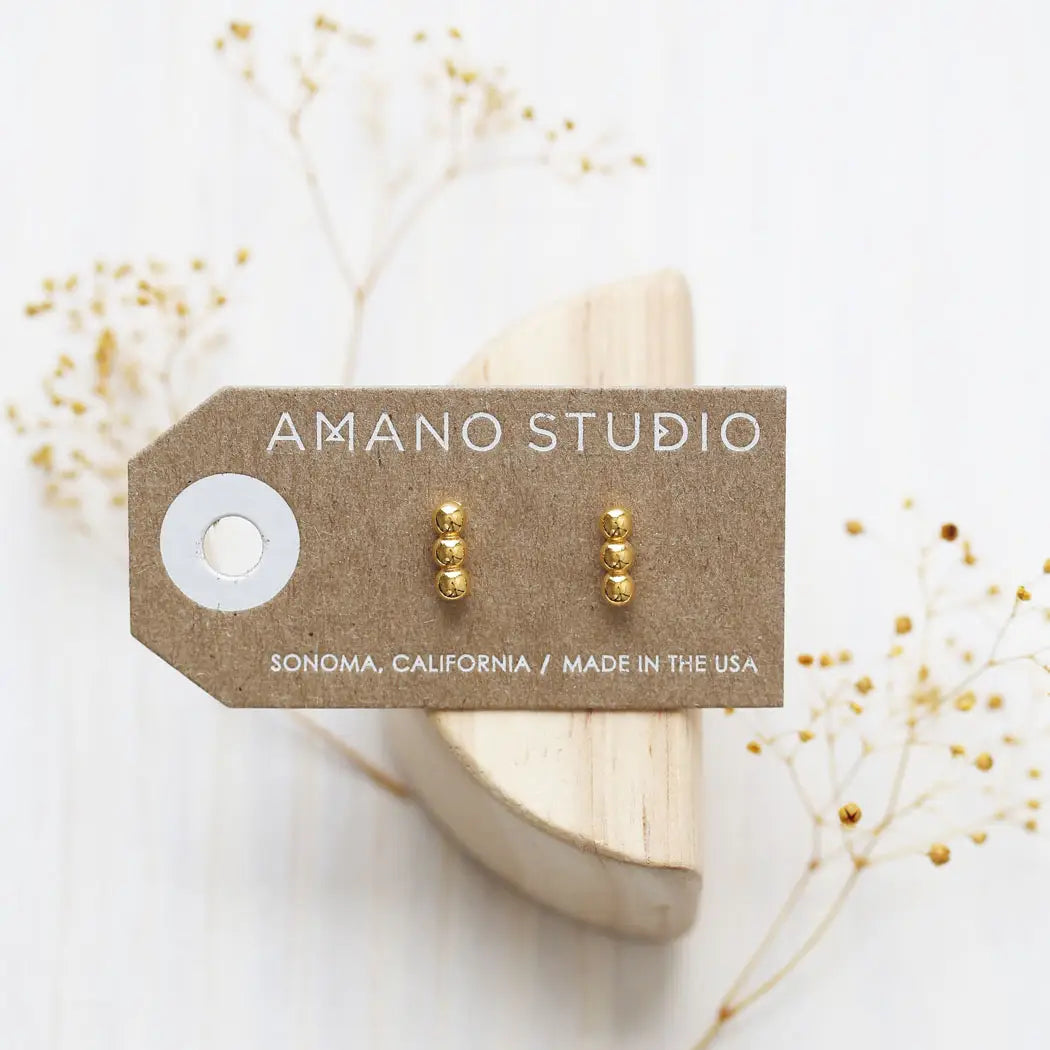 Three Dot Post Earrings