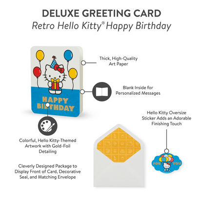 Retro Hello Kitty Deluxe Birthday Card