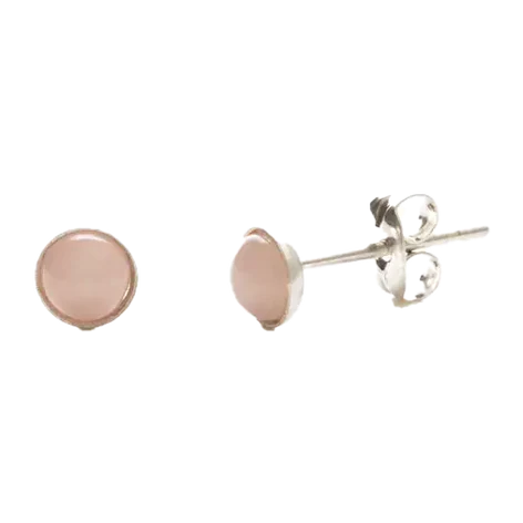 Rose Quartz Stud Earrings