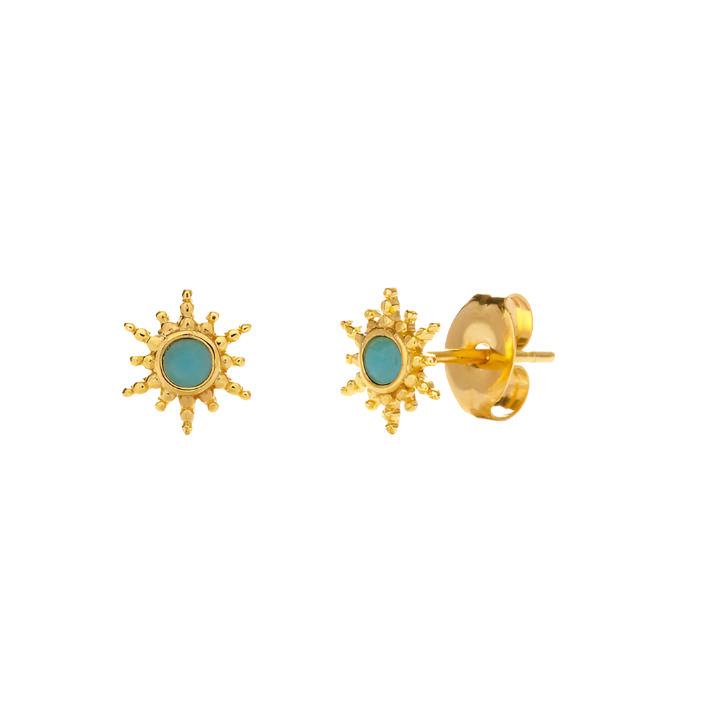 Starburst Turquoise Post Earrings