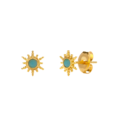 Starburst Turquoise Post Earrings