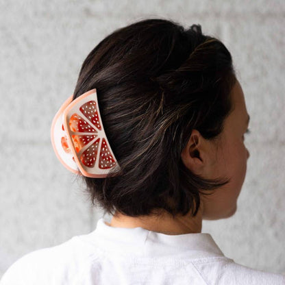 Large Grapefruit Hair Claw Clip