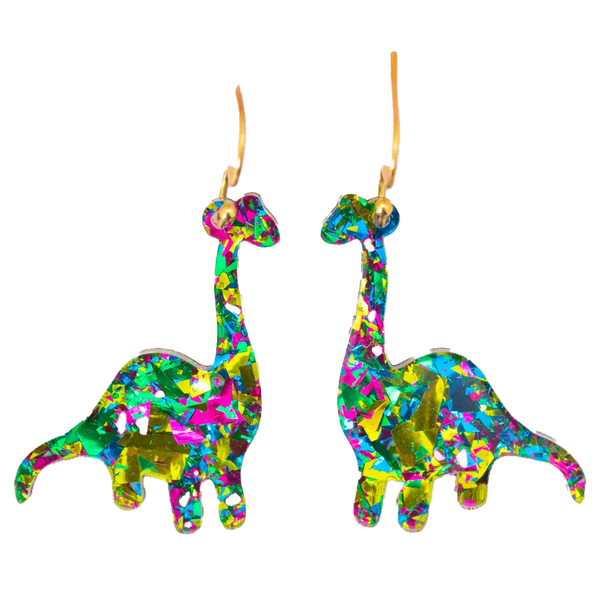 Dinosaur Confetti Earrings