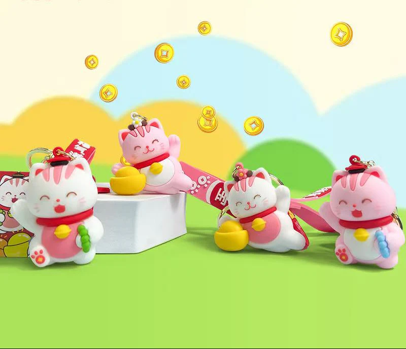 Maneki Cat Key Charm