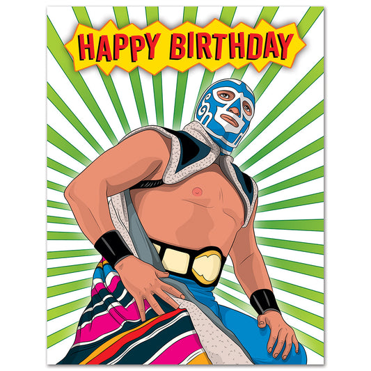 Lucha Libre Birthday Card