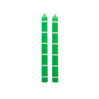 Long Emerald Candles - Pack of 2
