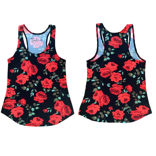 Rose Printed Tank Top