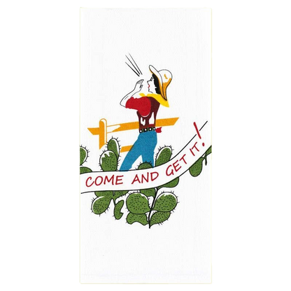 Come and Get It Ranch Retro Flour Sack Kitchen Towel