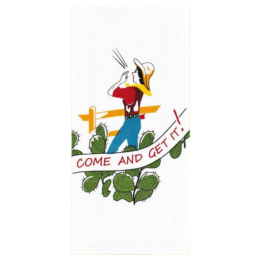 Come and Get It Ranch Retro Flour Sack Kitchen Towel